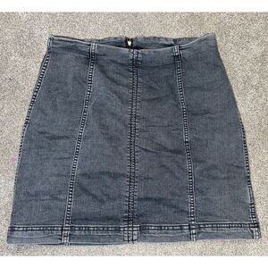 Free People Modern Femme Denim Mini Skirt Star Wash Size 12 #180